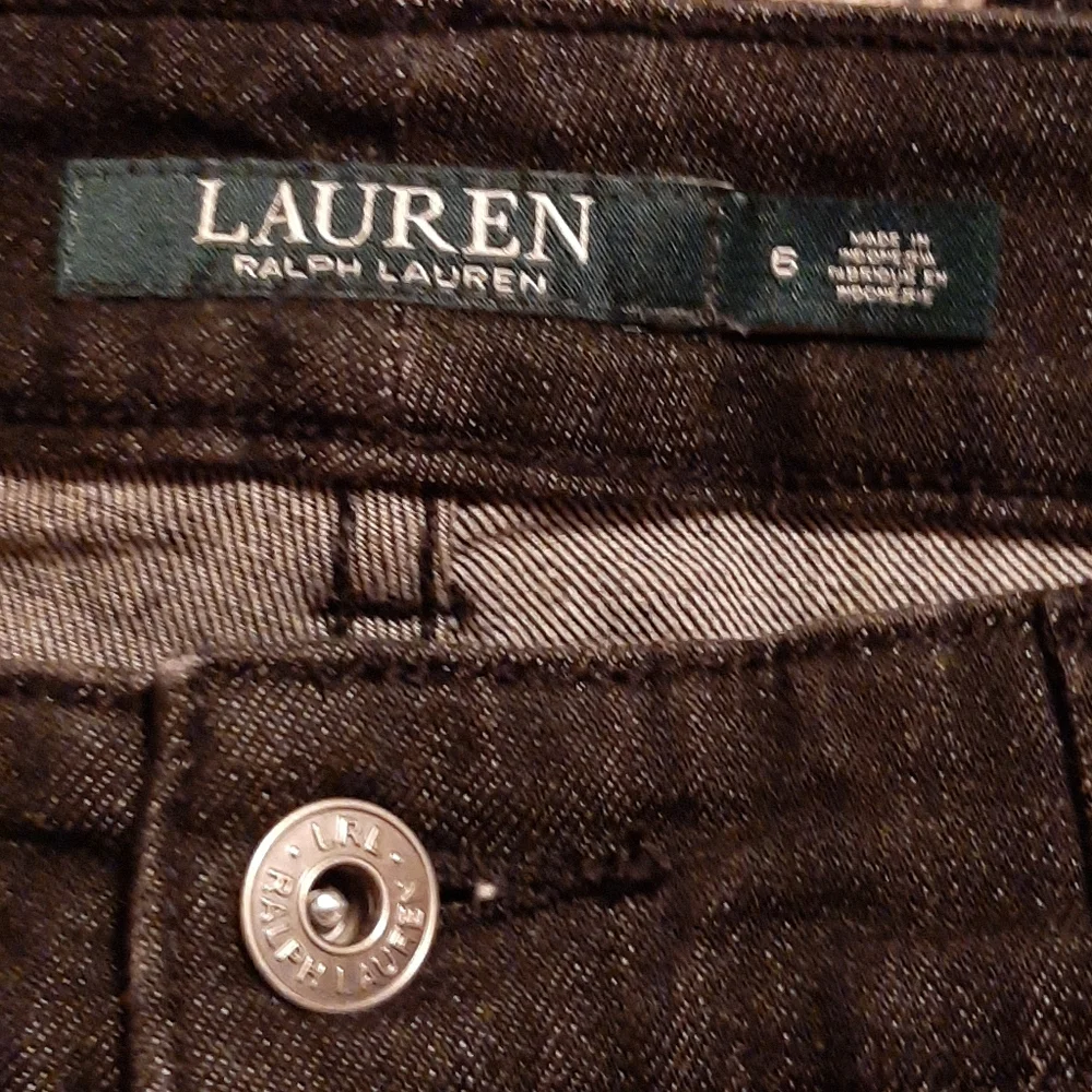 Lauren by Ralph Lauren Black Denim Straight Leg Jeans Size 6 Classic Normcore